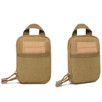 Tan Molle Waist Bag EDC Gear 600D Nylon Tactical Bag Outdoor Waist Fanny Pack Phone Pouch Belt Hunting Bag Gadget Purses