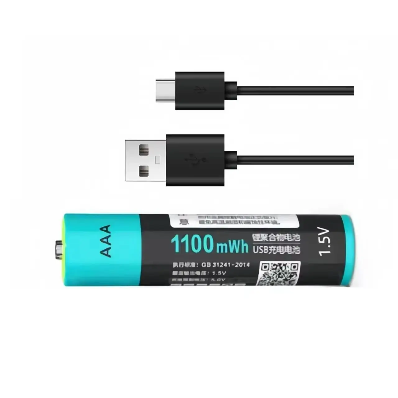 1 unids/lote ZNTER AAA batería recargable 1100mWh 1,5 V USB batería de polímero de litio teclado juguete reloj de pared batería aaa