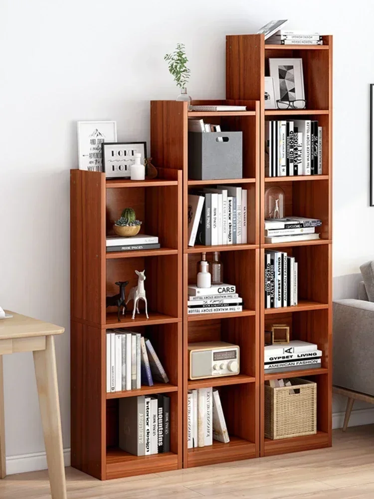 Bookshelf Corner Cabinet Narrow Simple Floor Economical Storage Cabinet Storage Space-Saving Small Corner Storage Bookcase