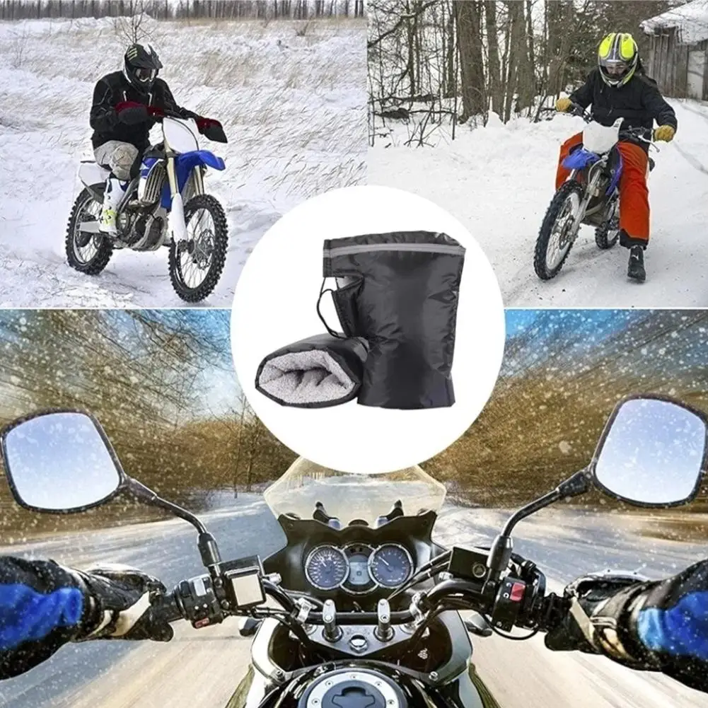 Motorcycle Handlebar Muffs Winter Equipment Thick Warm Grip Cover Handle Handle Handmuffs Bar Covers Warmers Hand Waterproo L3M7