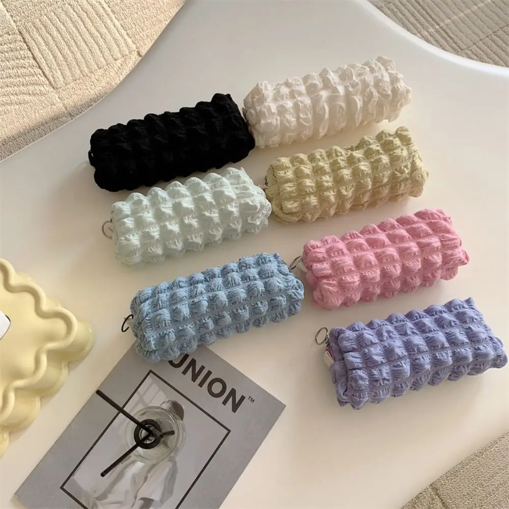 Simple Portable Pen Bag Cartoon Large Capacity Pen Storage Bag Polyester fibre Stationery Organizer School Office Supplies