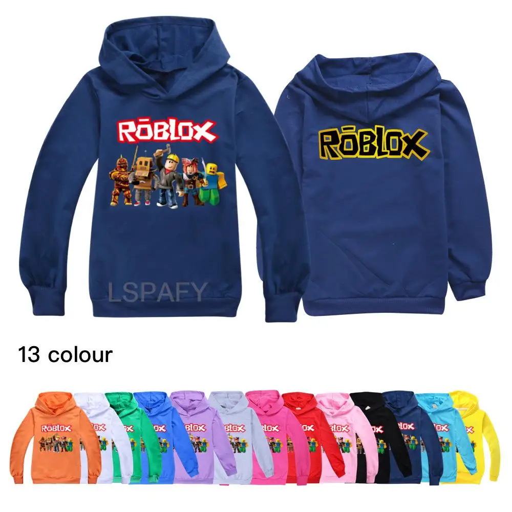 ROBLOX-Sudadera con capucha para niño y niña, suéter de primavera y otoño, ropa infantil, regalo de Navidad