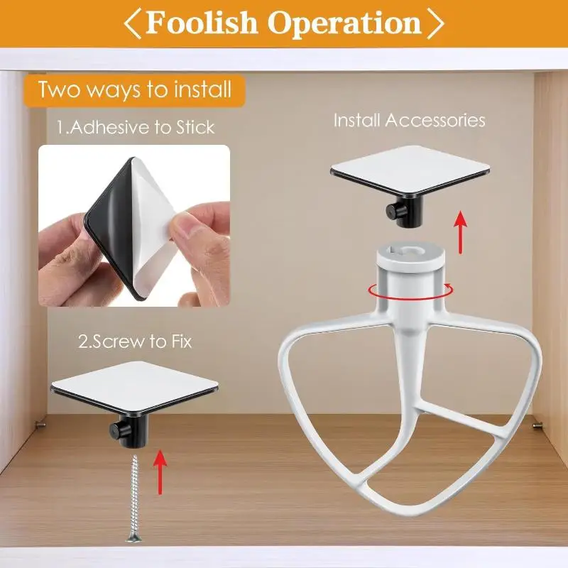 1/2/4Pcs Stand Mixer Attachment Holders Food Mixer Accessories Hooks For Stand Mixer Attachment Mixer Paddle Holder