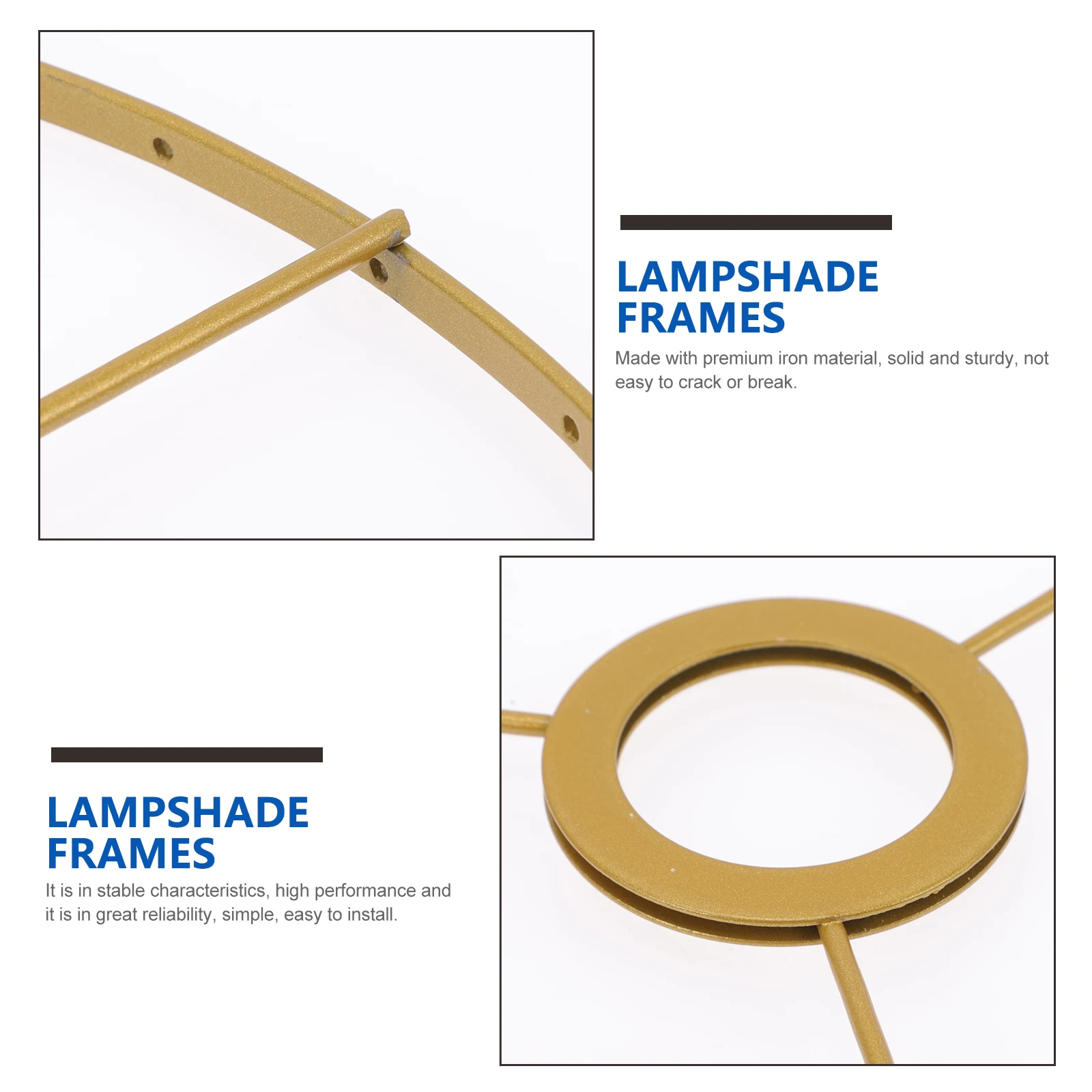 

Lampshade Frames Wire Cover Holder for Pendant Light DIY Decor Accessories Stable Reliable Easy Install