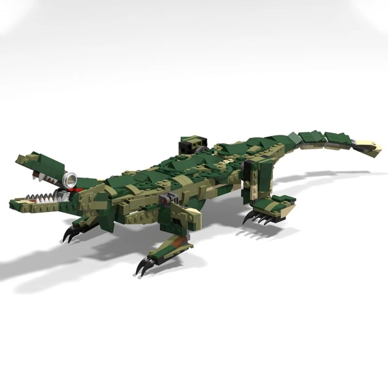 

446pcs MOC Creator KomodoDragon Majestic Articulated Reptile DIY Model Building Blocks Birthday Toys Gift