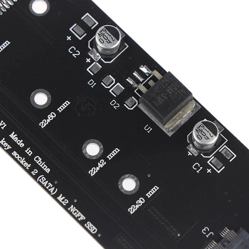 Carte adaptateur de convertisseur M.2 NGFF SSD vers SATA avec vis B + M Ke 2.5 pouces 15 broches Sata3, 1 pièce