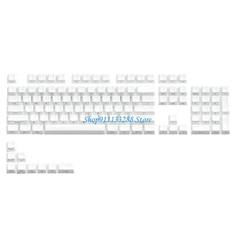 G88D Crystal Jelly Side-Printed Keyboard Keycap Set, OEM Profile Mixed Material Build, 113-Key for Typing, Gaming, and Desk