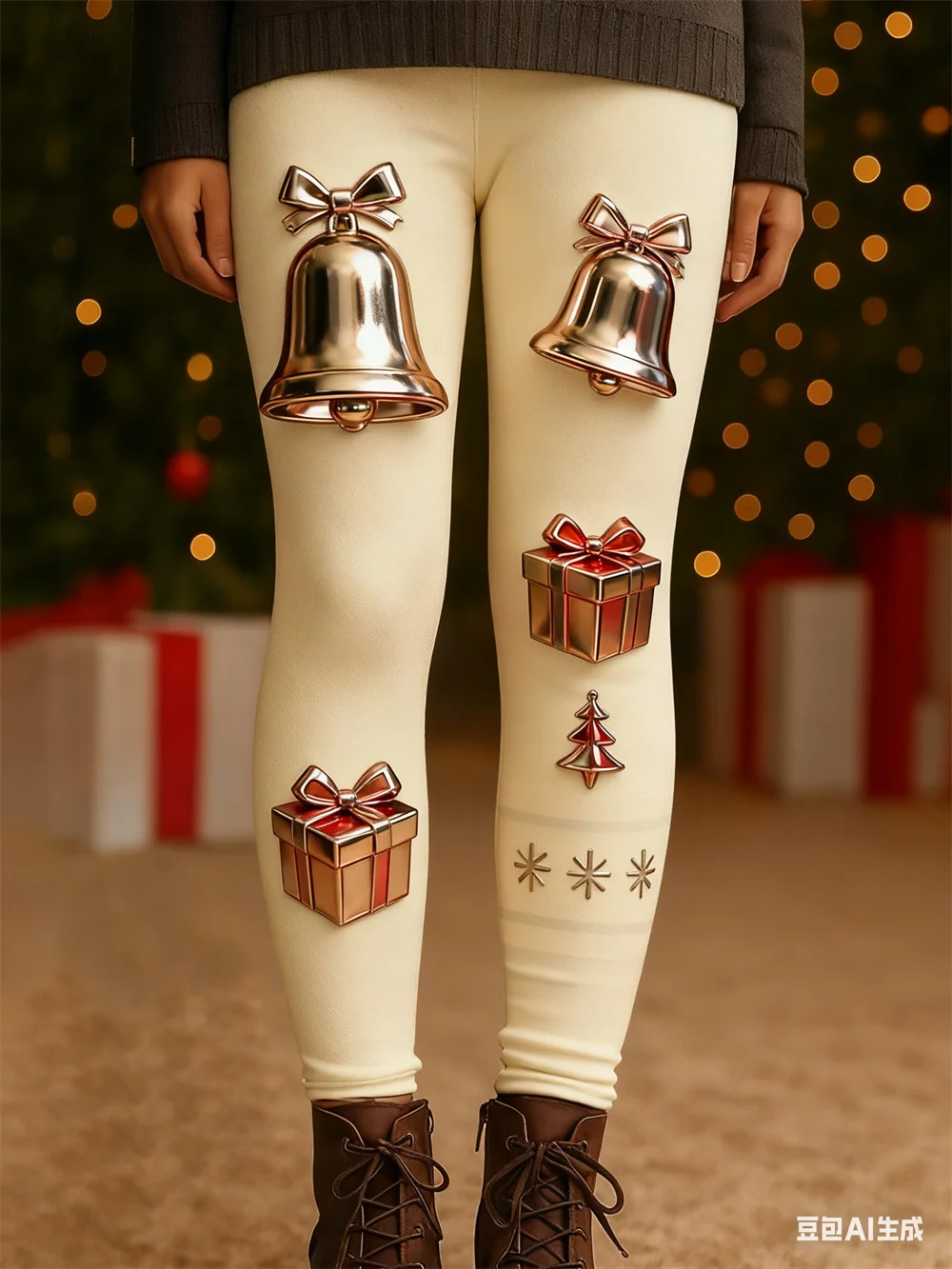 damesbroeken Kerstsfeer Mode Kerstbroeken Elastische yogabroeken Elastische taille Herfst Winter y2k-kleding voor dames