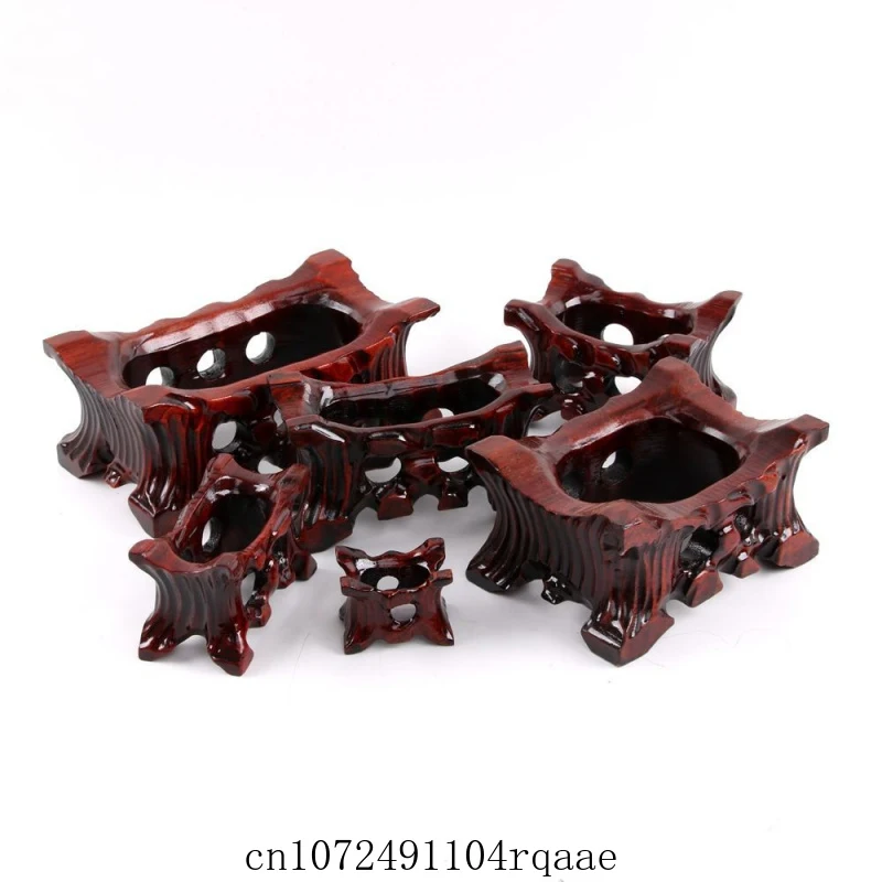 Desktop Display Stand Wooden Root Carving Display Base for Natural Stones Crafts Ornaments Home Office Decoration Holder