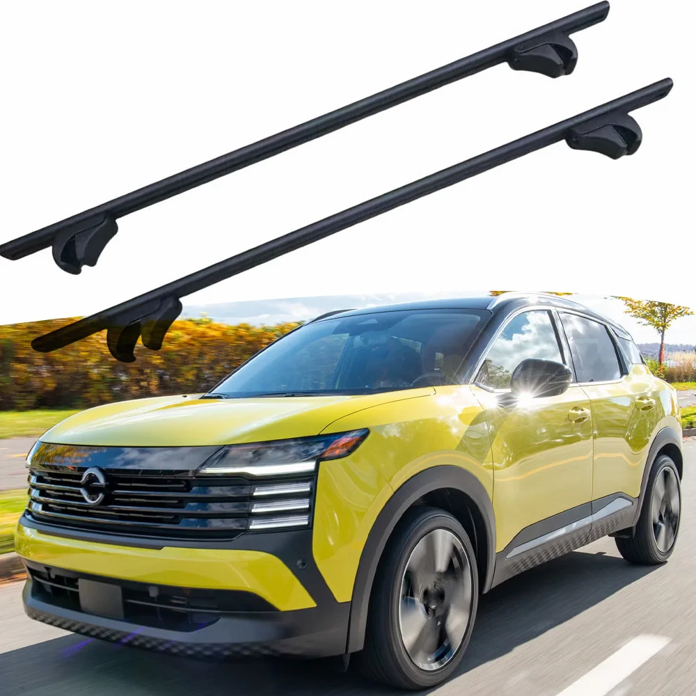 

VULIXYUAN, 2 шт., черные багажники на крышу, поперечины, подходят для Nissan Kicks SR 2025 с направляющими на крышу, алюминий