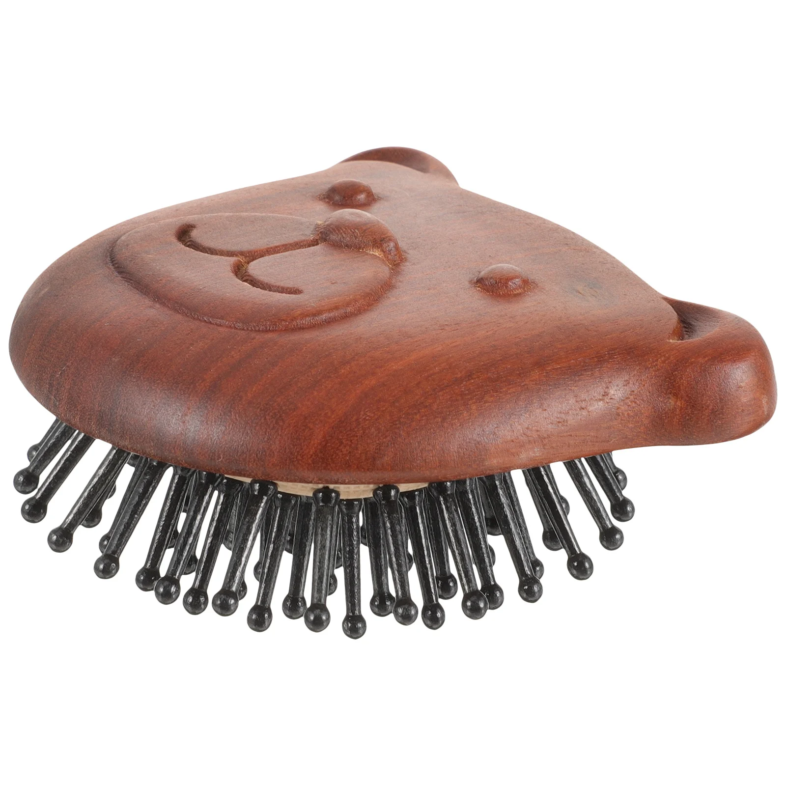 

Bear Shaped Wooden Scalp Massage Comb Smooth Teeth Hair Brush Portable Head Scrubber for Blood Circulation and Headache Relief