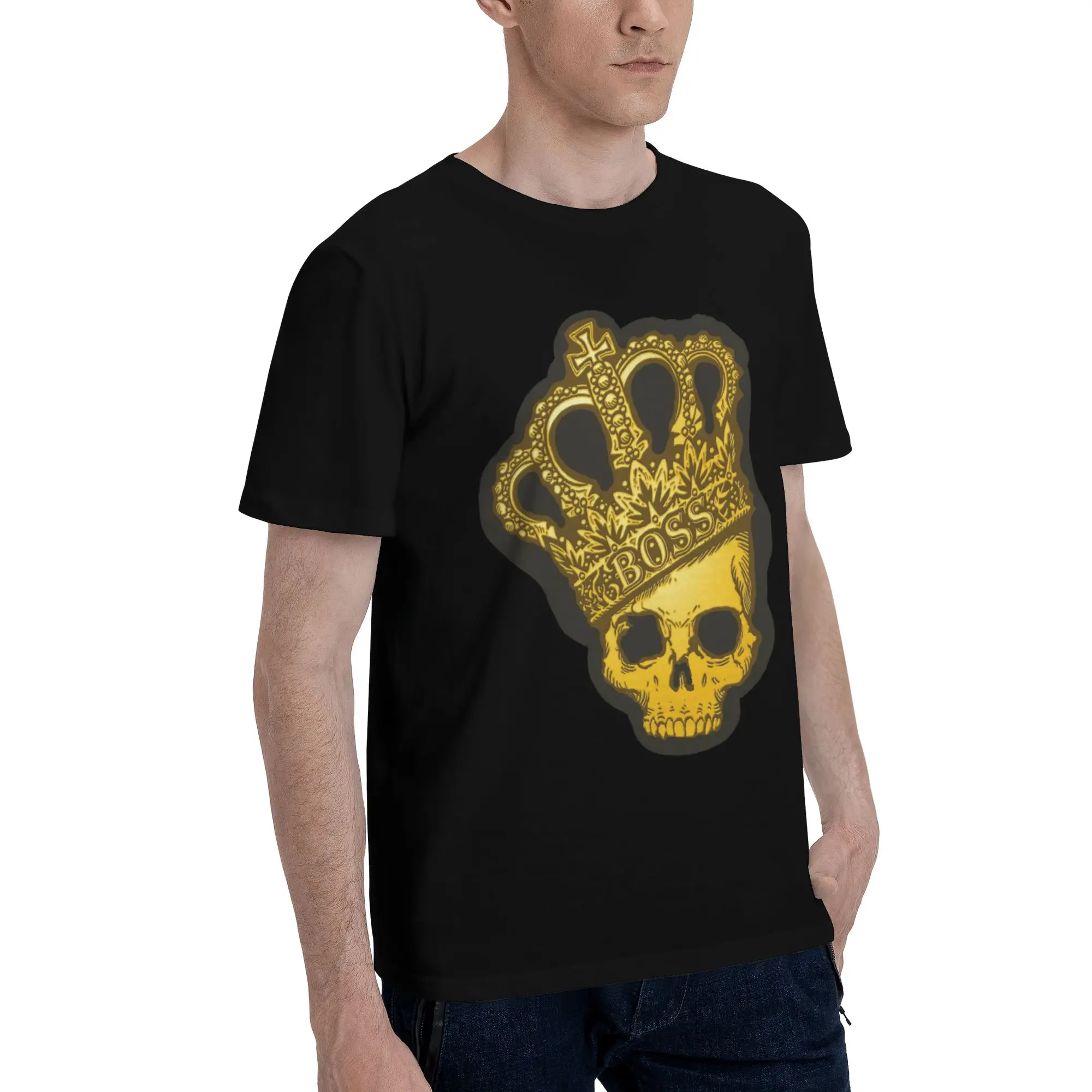 Crown Foil Men's T Shirt cs go Humorous Tee Shirt Short Sleeve O Neck 100% Cotton Gift Tops T-Shirt