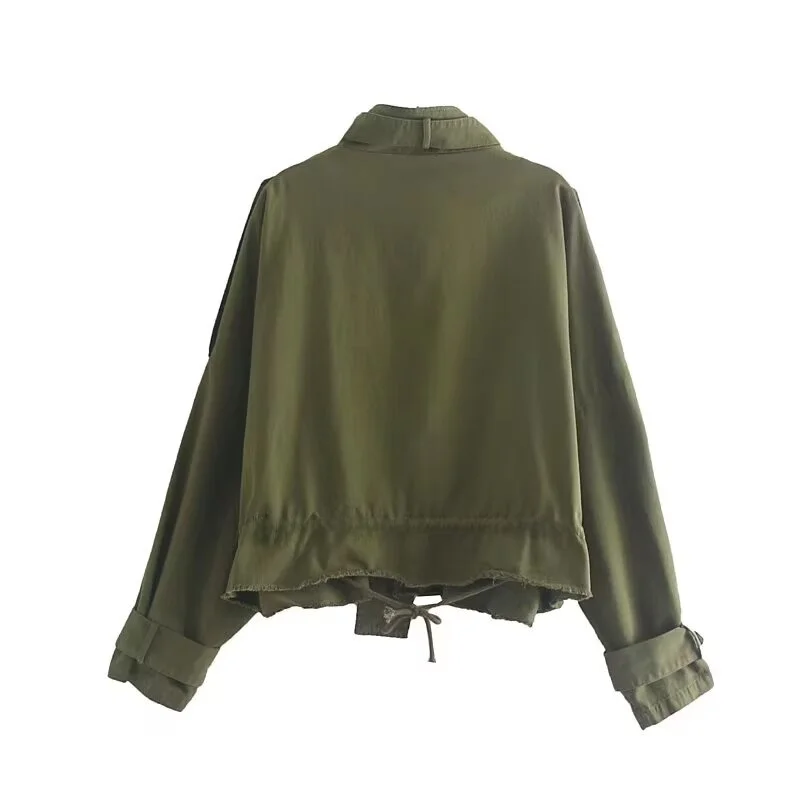 JNLEAOG Women's Faion Loose Fit ort Jaet Pure Cotton Waed Plaid Versatile Autumn New Arrival Ladies' Polyester Fiber ...