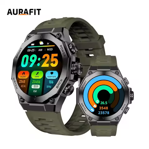 AM18 Smartwatch AURAFIT ENERGY 2 Masculino, 1.43" AMOLED, 150+ Modos Esportivos, Monitor Saúde relógio inteligente, Android/iOS