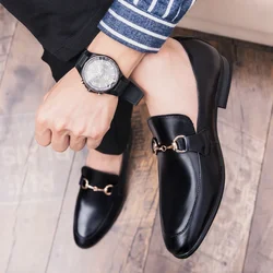 Men's Casual Shoes Genuine Leather Mens Classic Retro Buckle Loafers Moccasins Men Comfortable Outdoor Driving Flats