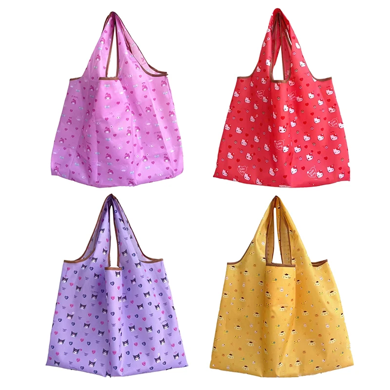 Sanrio Cute Shopping Bags Foldable Shopping Bag Portable Eco-Friendly Supermarket Large