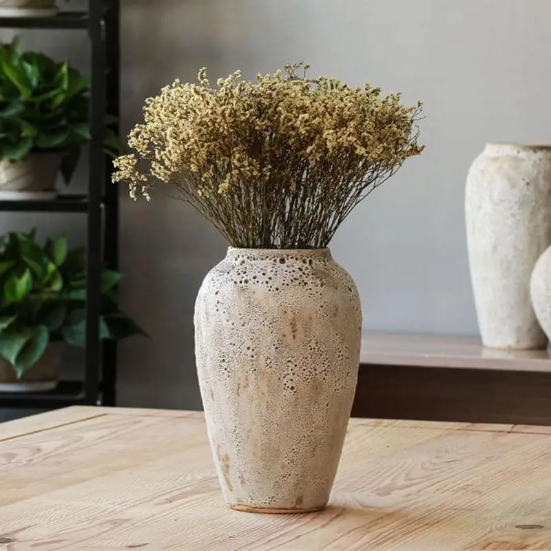 

Ceramic Vase,Farmhouse Tall Vase,Rustic Home Deco Pottery, Minimalist Nordic Boho Style For Living Room,Pampas