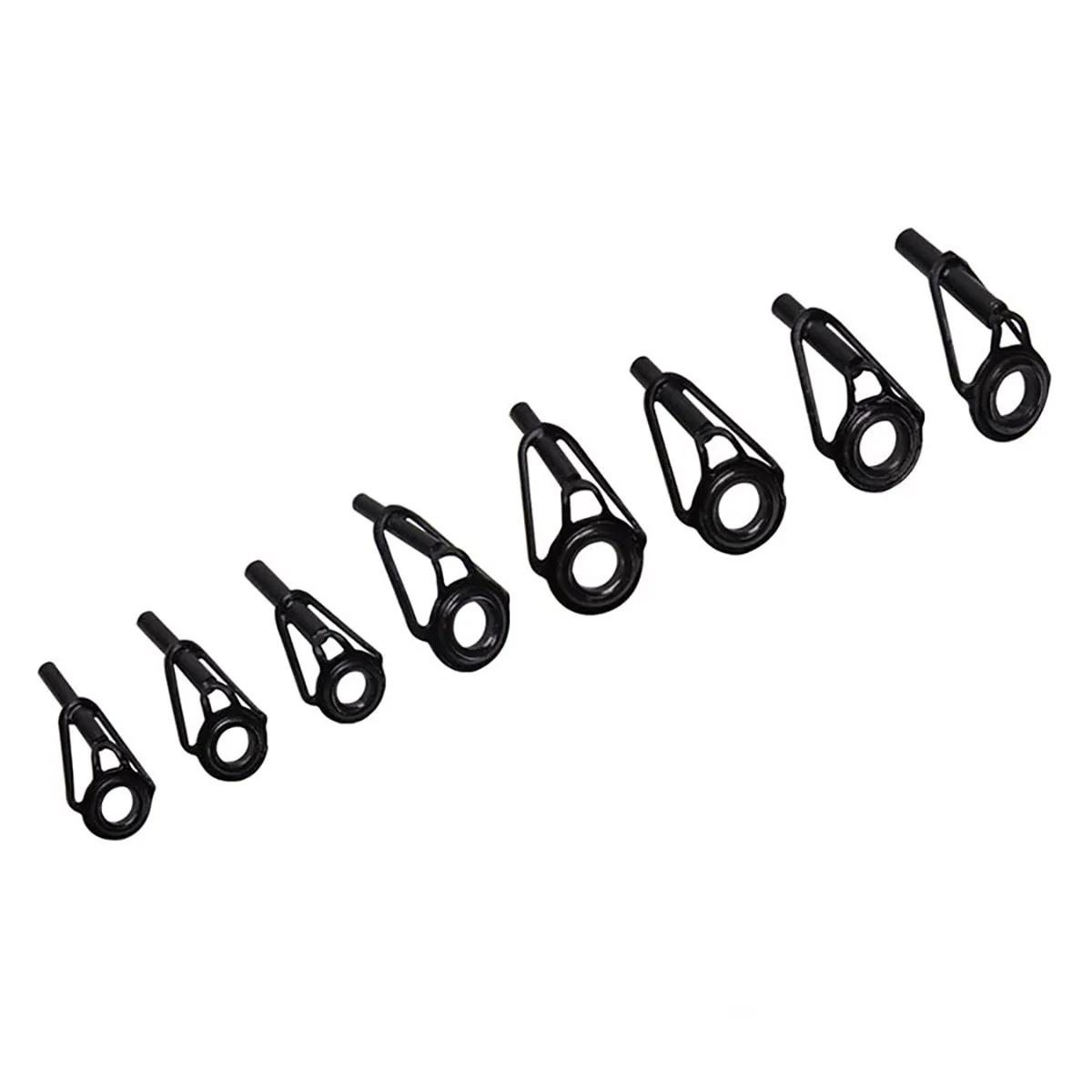 Stainless Steel Fishing Top Rod Guide Porcelain Ring 8pcs DIY Fishing Pole Tip Repair Rod Tip Accessories Fishing Tackle Pesca view 2