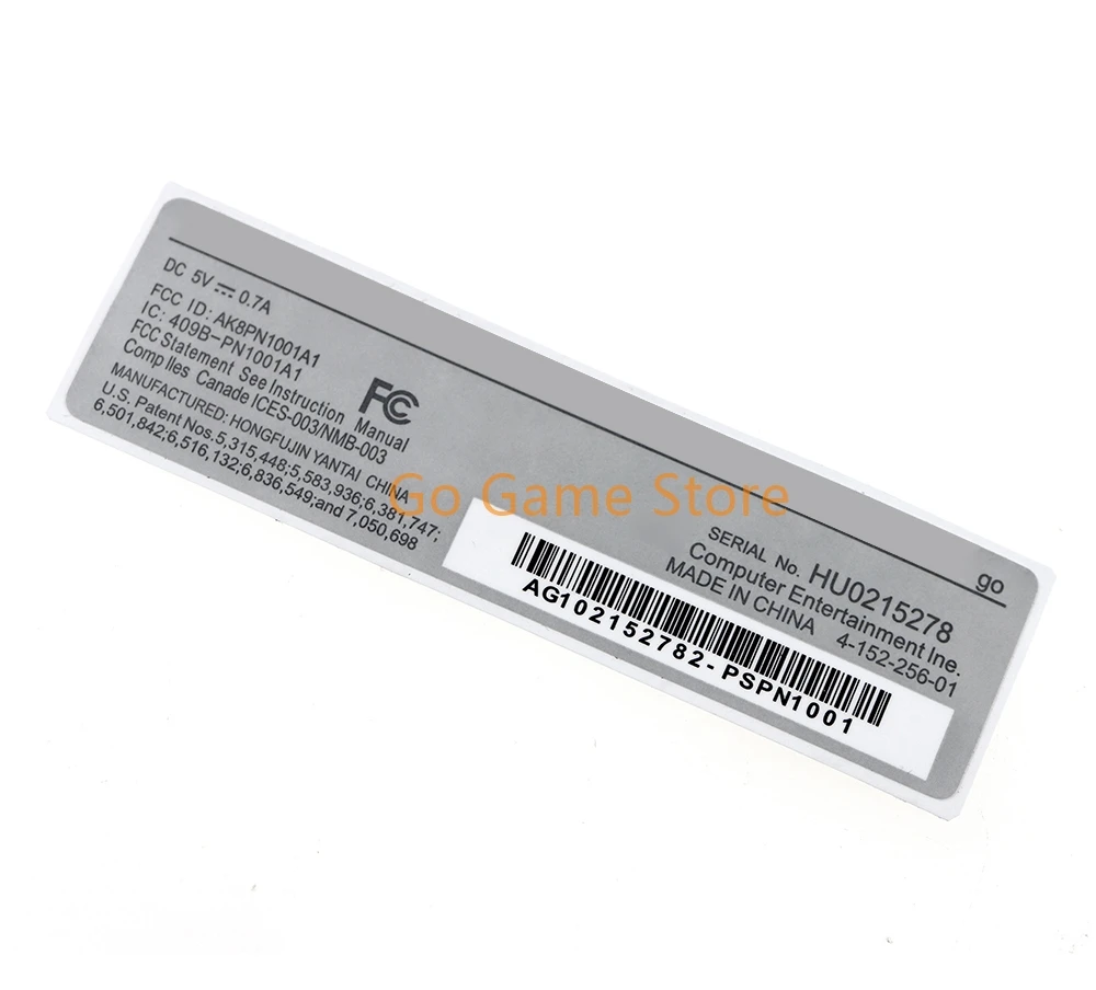 5pcs Sticker Label For PSP GO Game Console Back Shell Cover Faceplate Label Sticker