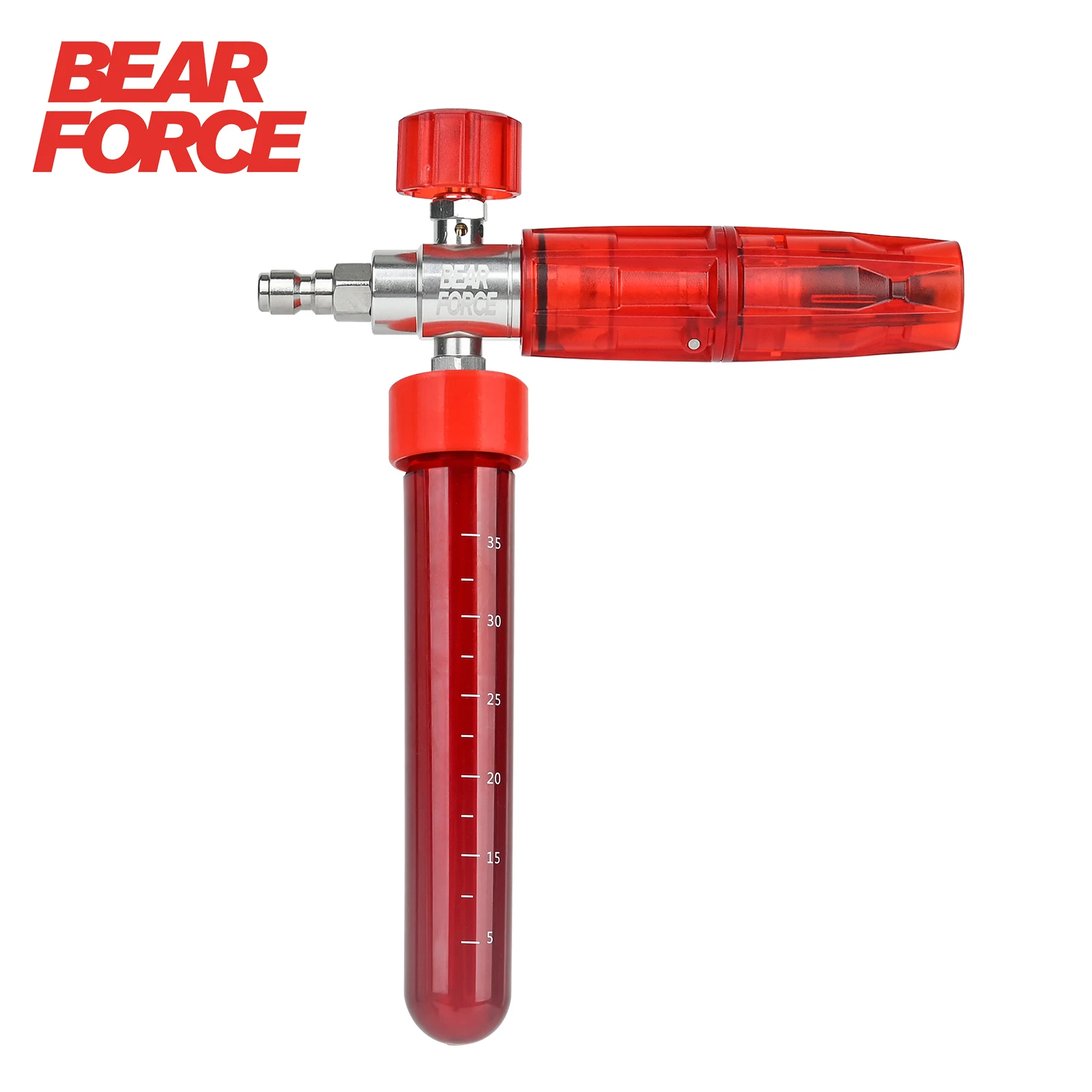 Pressure Mini Foam Cannon Pro avec connecteur rapide 1/4, 360 ° Lance à mousse de neige réglable, distributeur de savon pour lavage de voiture pour mousse épaisse
