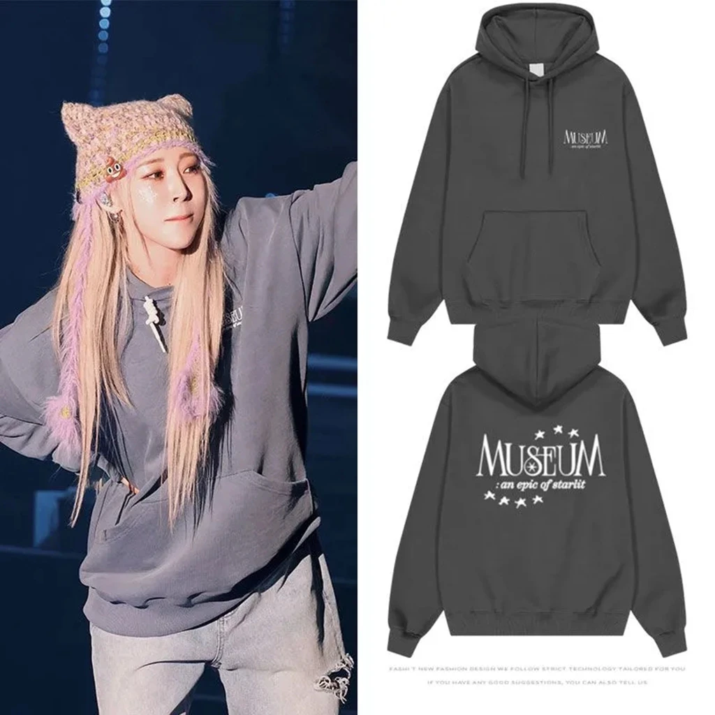 Sudaderas con capucha kpop Y2K MUSEUM star Print para mujer, ropa de calle Y2k, sudaderas holgadas