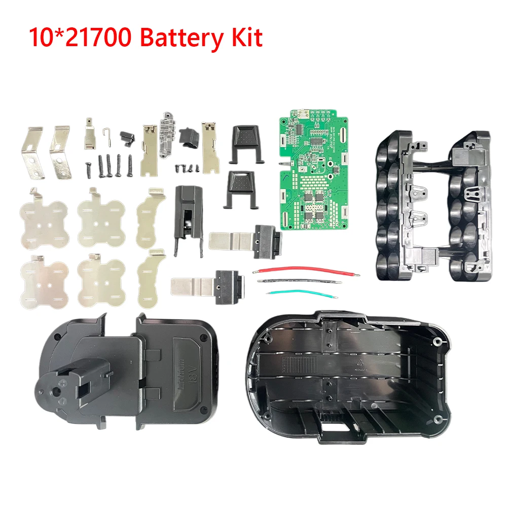 Victpower For Ryobi One+ Series P108 P107 P105 P109 18V10Ah 8Ah Li-ion Battery Plastic case 18V 21700*10 BMS PCB Board 10cell
