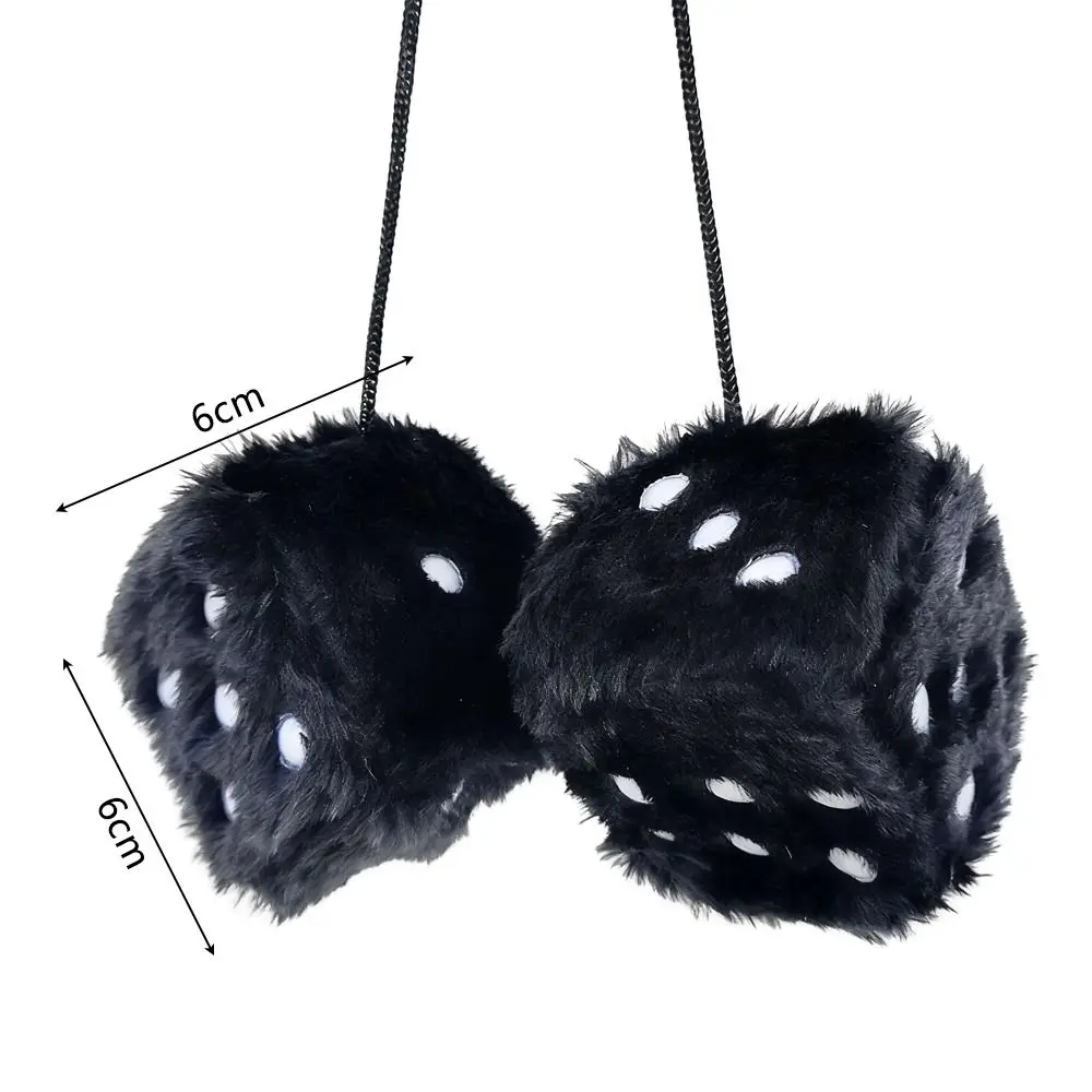 6 سنتيمتر طويلة أفخم النرد متعدد الألوان تصميم غامض أفخم سيارة معلقة حلية الساخن ختم المواد المخملية مرآة الرؤية الخلفية الديكور