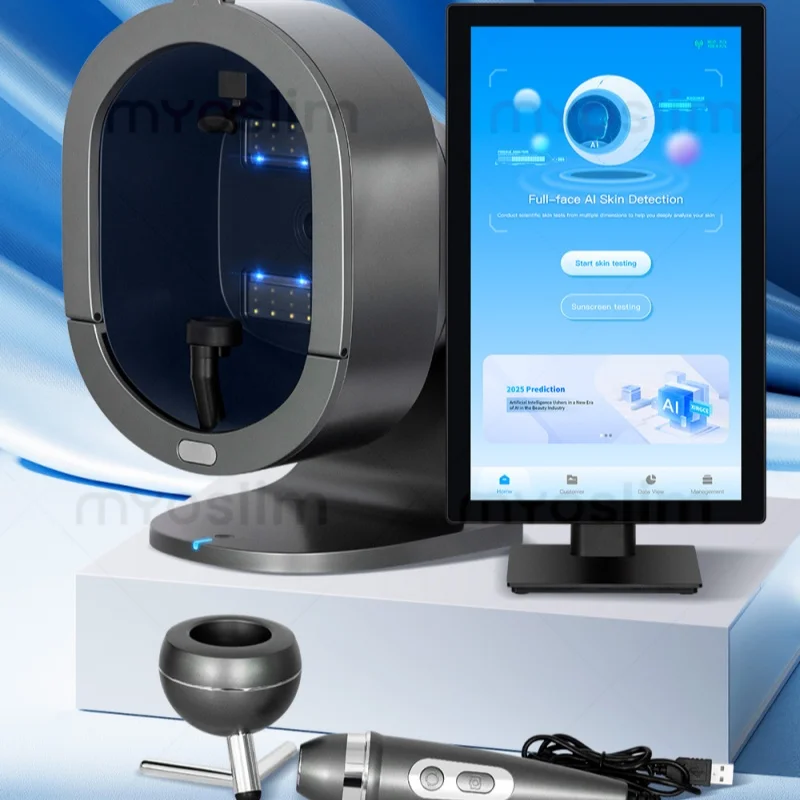 

3D Facial Skin Analyzer Machine 15.6/21.5 Inch AI 8 Light Spectrum Skin Care Scanner Hair Analysis for Business Beauty Care