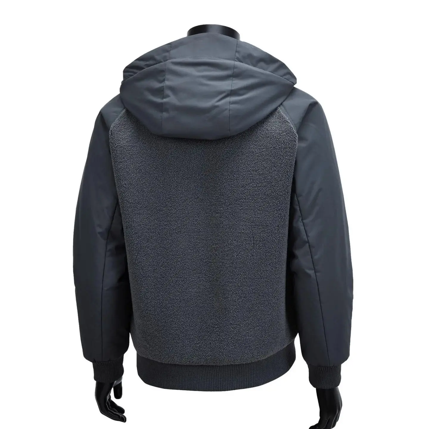 Men's Hooded Fleece Patchwork Jacket Thickened Warm Casual Winter Top Coat 2025 New Autumn And Winter Collection