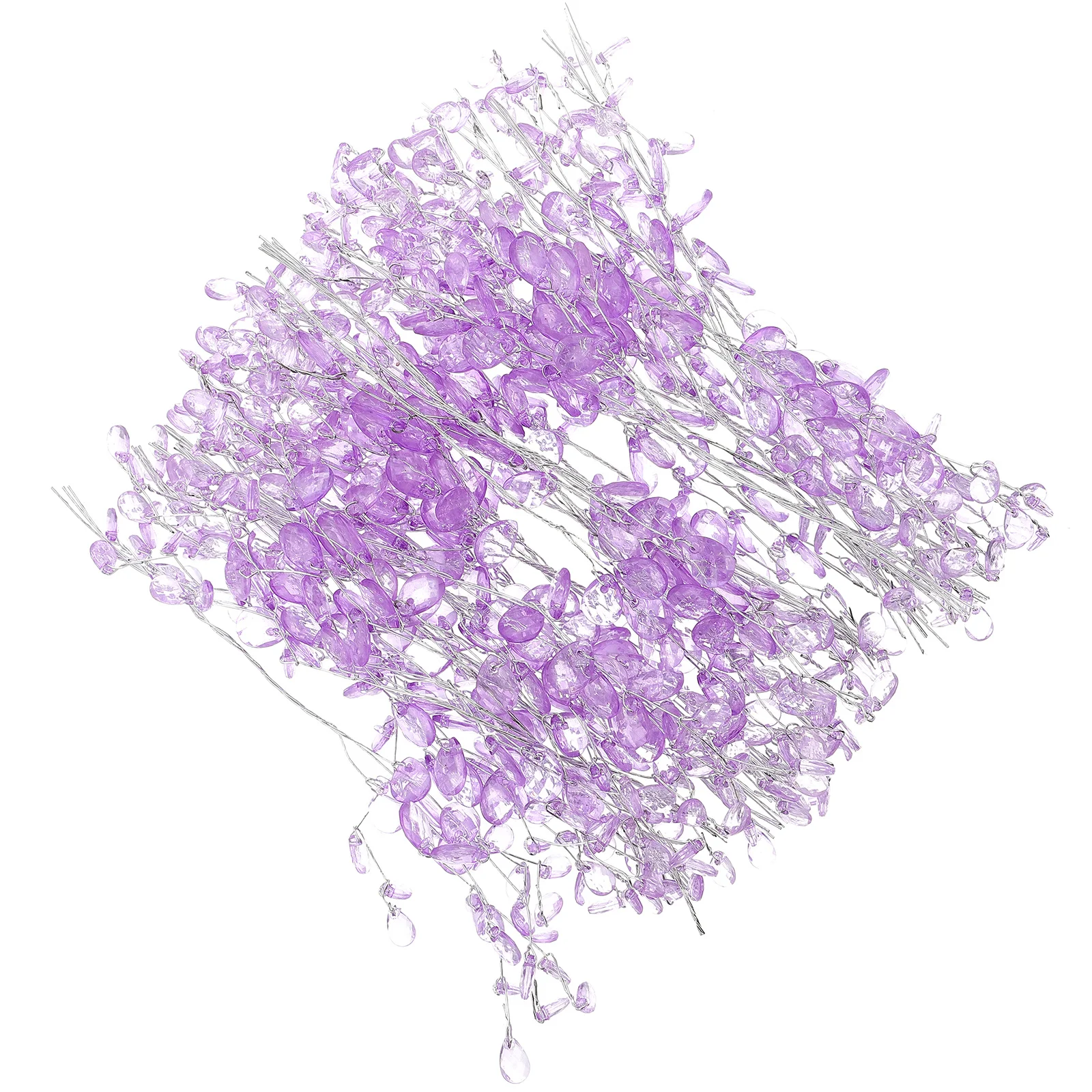 

50pcs Acrylic Bead Flowers Handmade Spray For Wedding Diy Craft Bride Hair Decoration Bouquet Decor Wedding Party Decorations