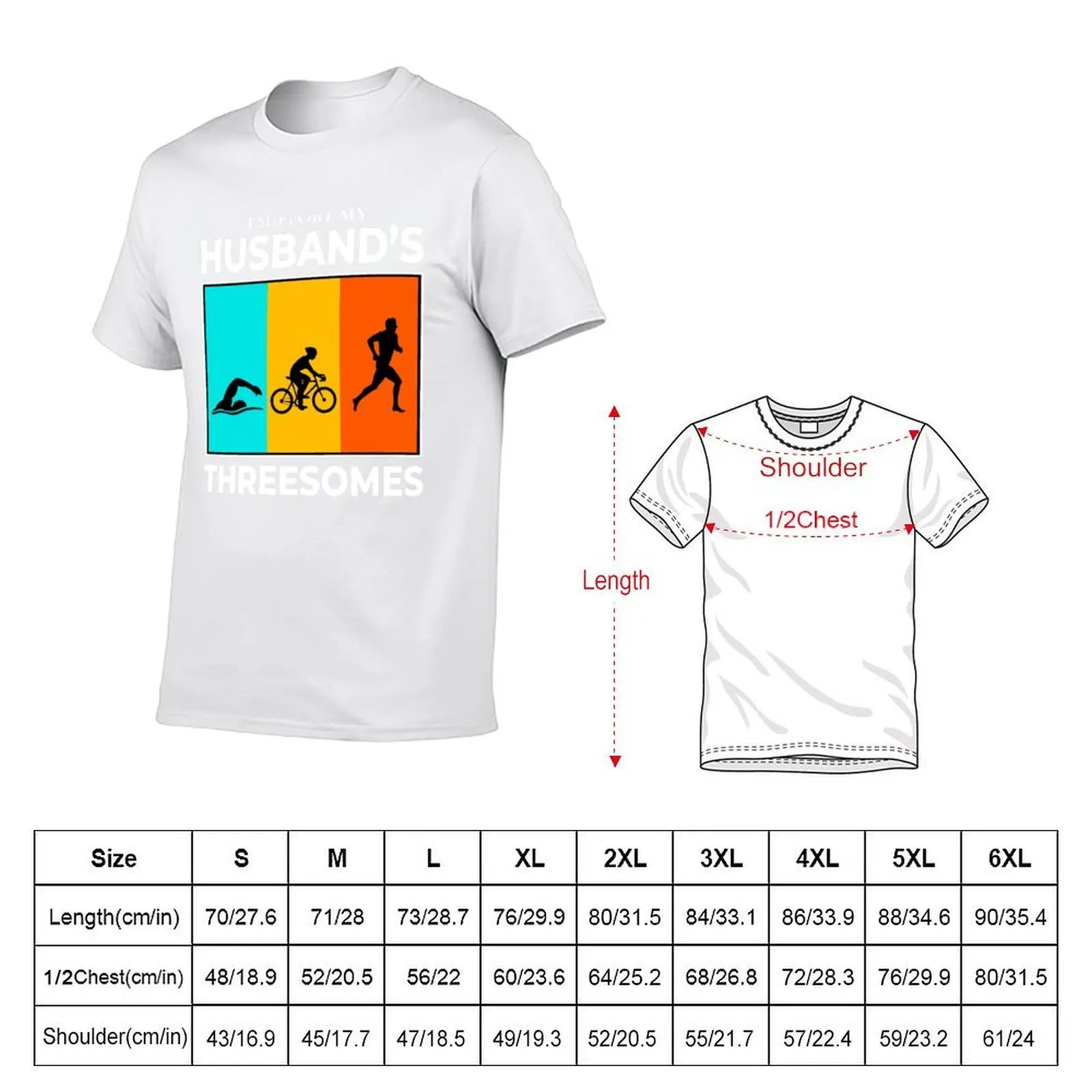 Swim Bike Run Triathlon Triathlete Husband Wife T-Shirt cotton tshirt 100% man t shirts for men T-Shirt