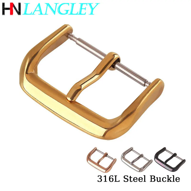 316L Stainless Steel Watch Pin Buckle 8/10/12/14/16/18/20mm/22mm Leather Watch Band Strap Clasp Accessories Metal Watch Button