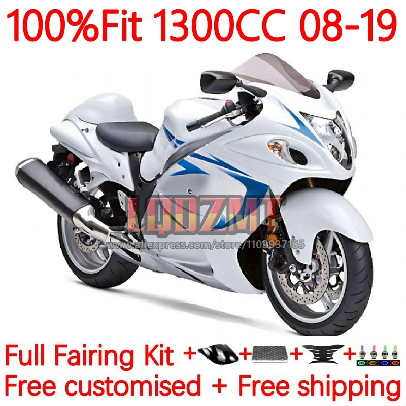 Injection For SUZUKI Hayabusa GSXR 1300 GSXR1300 CC 2008 2009 2010 2011 2012 2013 15 16 17 18 19 Fairings 173No.50 white stock