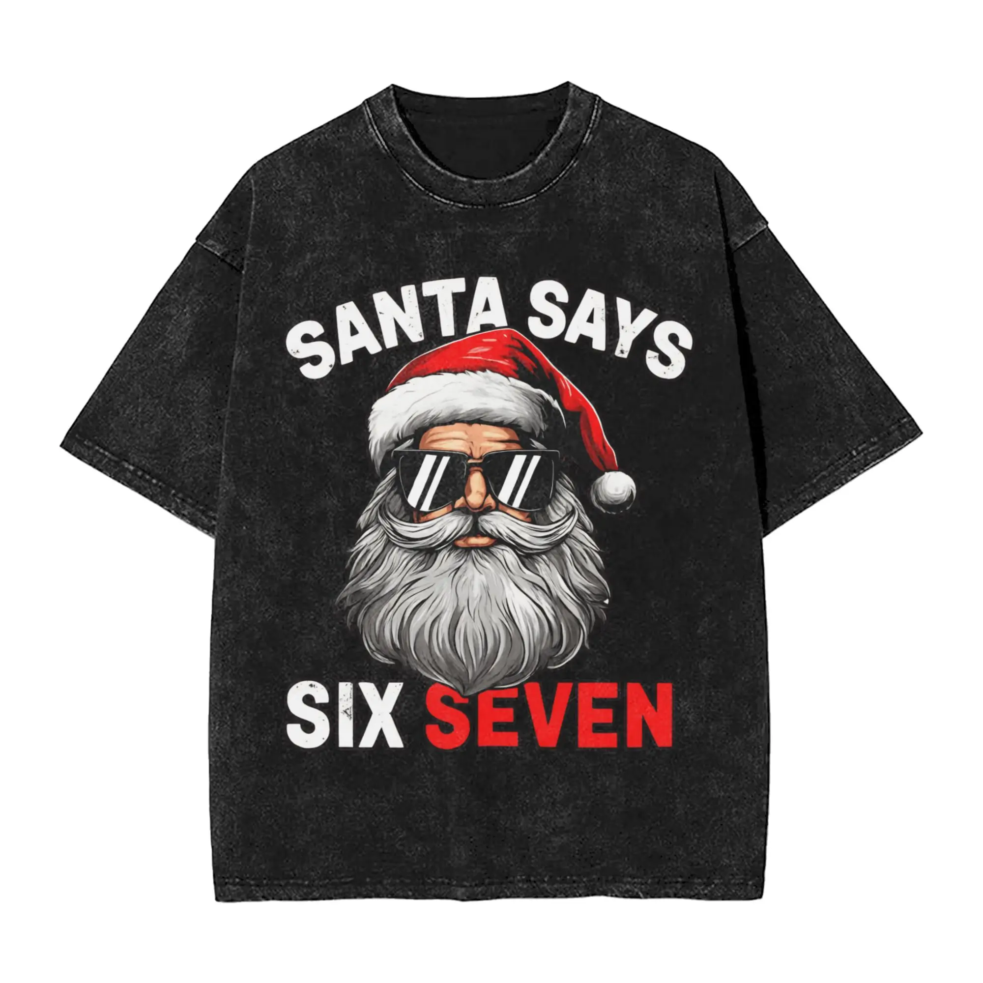 Christmas Humor Santa Says Six Seven 67 T Shirt Summer Streetwear T Shirts Casual Hip Hop Tshirt For Men Short Sleeve Print Tops