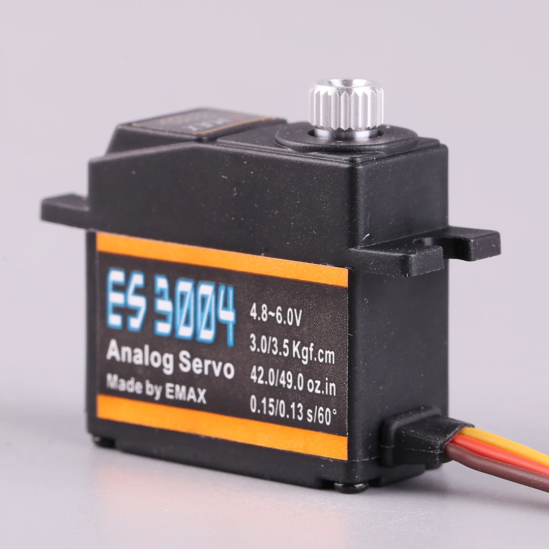 Servo analógico EMAX ES3004 para avión teledirigido, 20g, 3,5 kg, 0.13seg, 23T, engranaje de Metal, actualización ES3104