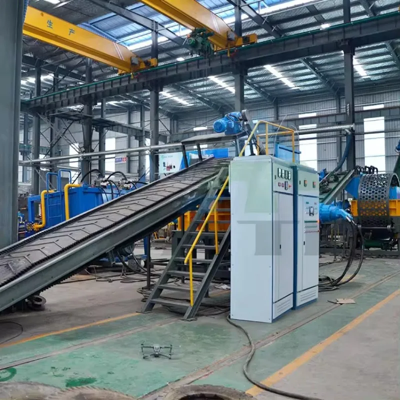 Full Automatic Factory Price Complete Used Tire Cutter Shredder Machine Production Line Waste Tire Recycling Machines in Germany