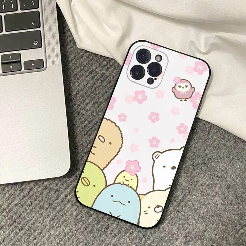 Japan anime sumikko gurashi Phone Case Silicone Soft for iphone 14 13 12 11 Pro Mini XS MAX 8 7 6 Plus X XS XR Cover image 5
