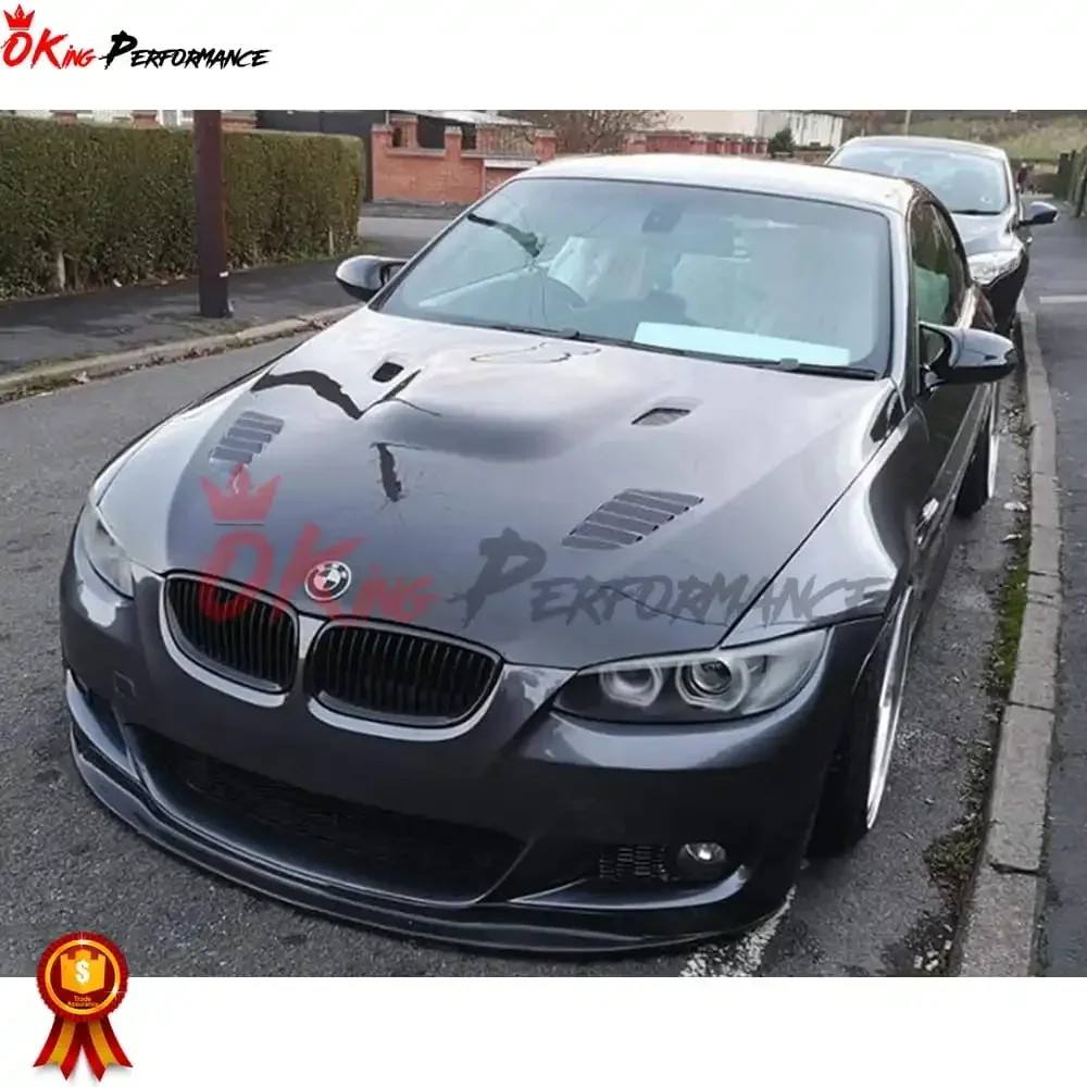 BMW 3 Series E90 LCI Hood V-type Carbon Fiber Gloss Matte Finish, UV Fade Protection