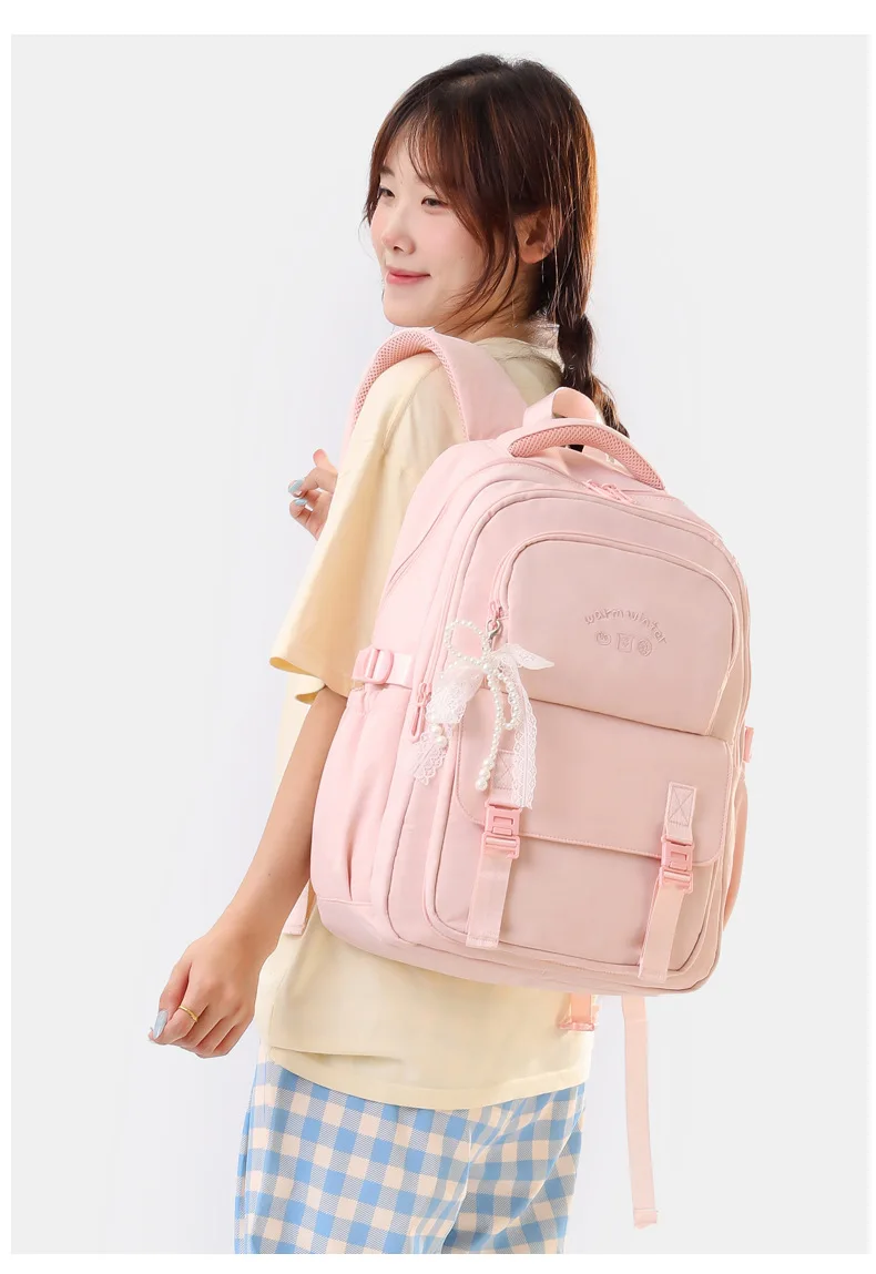 forgirls back toschool bags concise backpackforkidsschoolbagLightanddurable Highqualitylargecapacitygoodclassificationandstorage