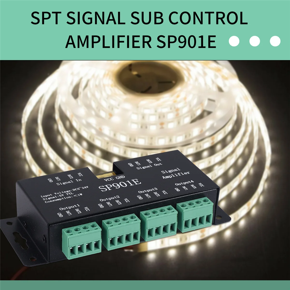 N35R_DU SP901E LED Pixel WS2812B WS2811 SPI Signal Amplifier Repeater