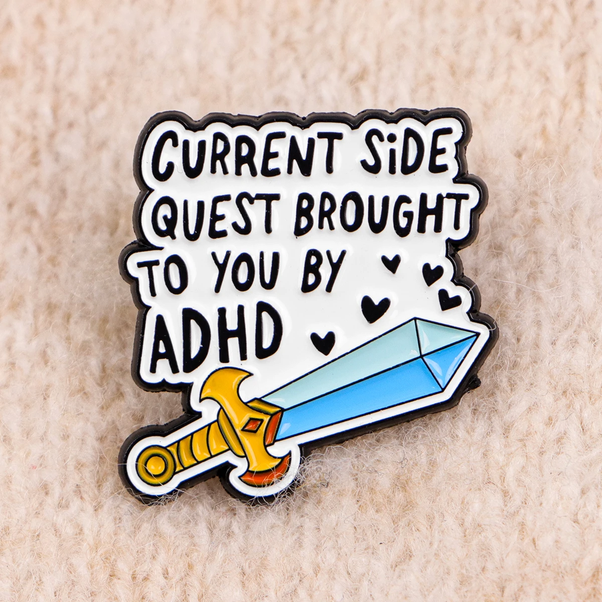 Funny ADHD Enamel Pins Mental Health Brooch Clothing Accessories Creative Jewelry Lapel Pin For Backpack Bag Gift