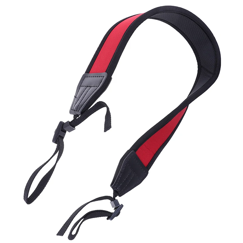 

Skidproof neoprene red neck strap for dslr camera binocular nikon canon fuji