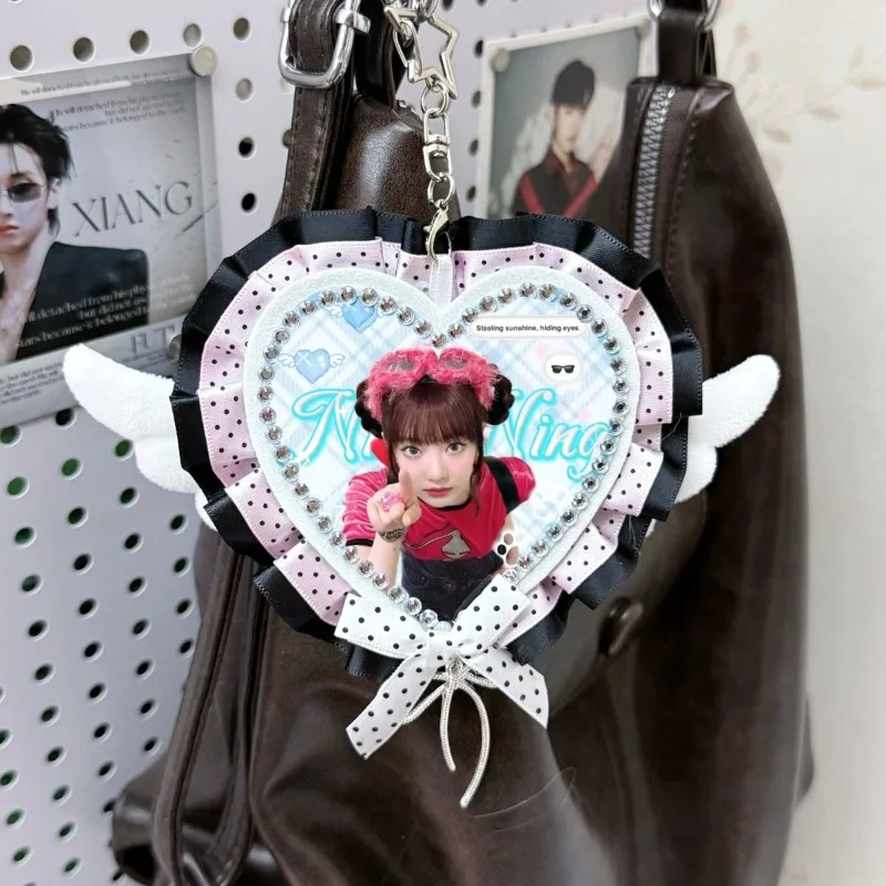 

New Aespas Cute Mini Lightstick Keychain Cartoon Character Concert Cheer Peripheral Small Portable Bag Fan Support Gifts