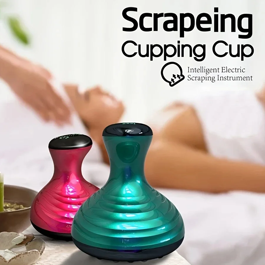 

Electric Cupping Set Scraping Massage Tool with 9 Levels Temperature & Strength USB Rechargeable Gua Sha Massager