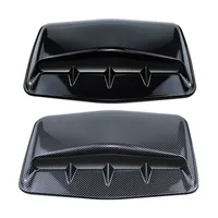 Goramsay-capó de entrada de flujo de aire de fibra de carbono Universal para coche, cubierta de ventilación de capó, pegatina decorativa