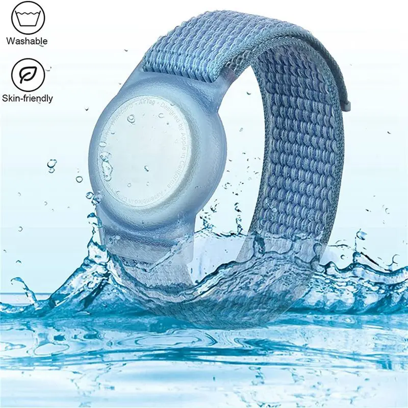 Superior-10X Kid Wristband Compatible With Airtag, Protective Case For Air Tag GPS Tracker Holder With Nylon Bracelet F