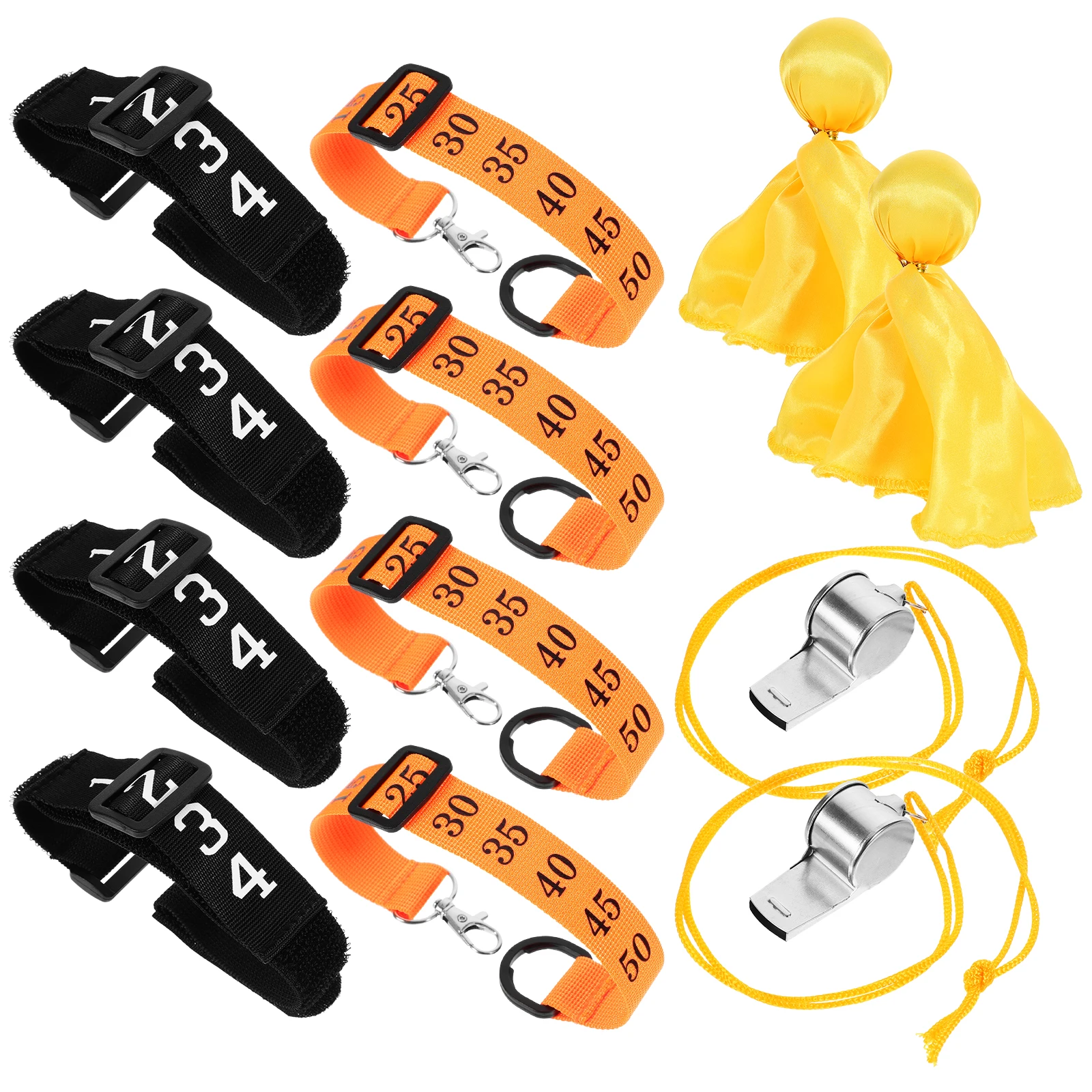 

1 set 1 Set Football Gear Soccer Supplies Standard Kit Referee Chain Clips Durable Nylon Plastic Alloy Visibility Identification