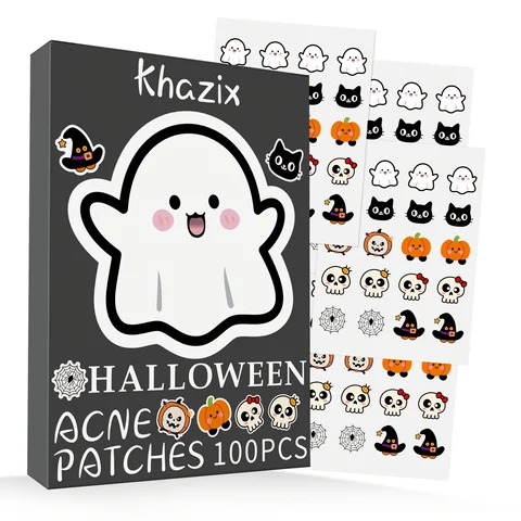 20pcsHalloween Themed Acne Patches Gentle Non Irritating Waterproof Breathable For Daily Facial Use Cute Pimple Stickers.