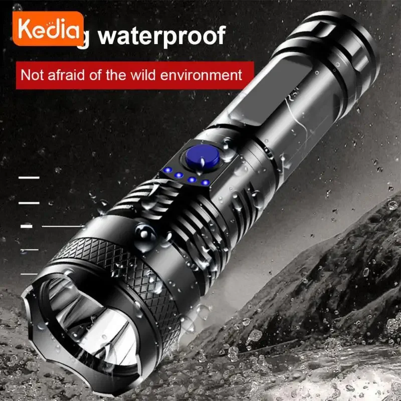 

Ultra Powerful Flashlight 3000ma Waterproof Lantern Three Modes For Hunting Cycling Climbing Usb Rechargeable Light Portable