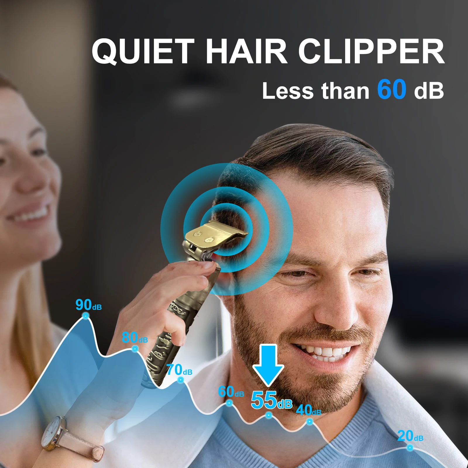 مجموعة ماكينة قص الشعر الكهربائية الاحترافية من سيجوي، ماكينة تشذيب الشعر الكهربائية القابلة لإعادة الشحن للرجال #4